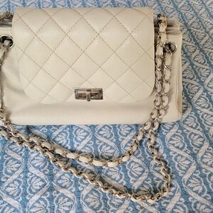 💞SOLD💞 Chanel Mademoiselle Quilted Caviar Cream Crossbody Bag